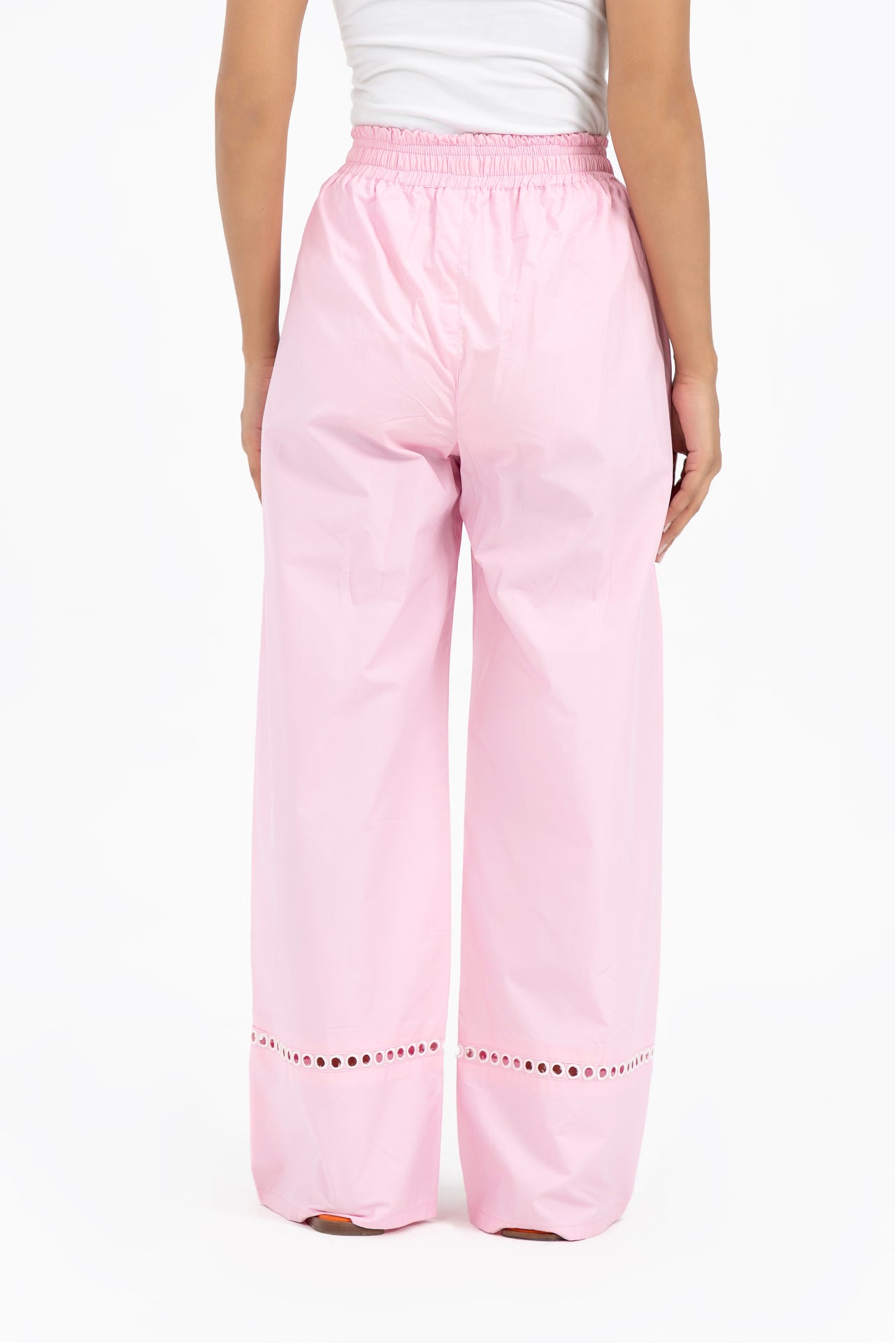 Pull-on Embroidery Pant - Light Pink