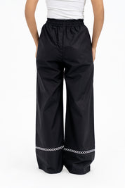 Pull-on Embroidery Pant - Black