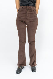 Flared Pant in Corduroy - Chocolate Brown