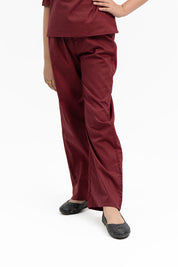Girls Wide Leg Elasticated Pant - Maroon