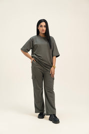 Oversized Terry Top - Army Green