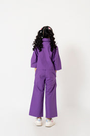 Girls Boxy Pocket Fit Shirt - Purple