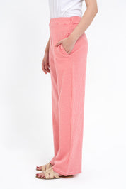 Textured Knit Wide Leg Pant - Red White