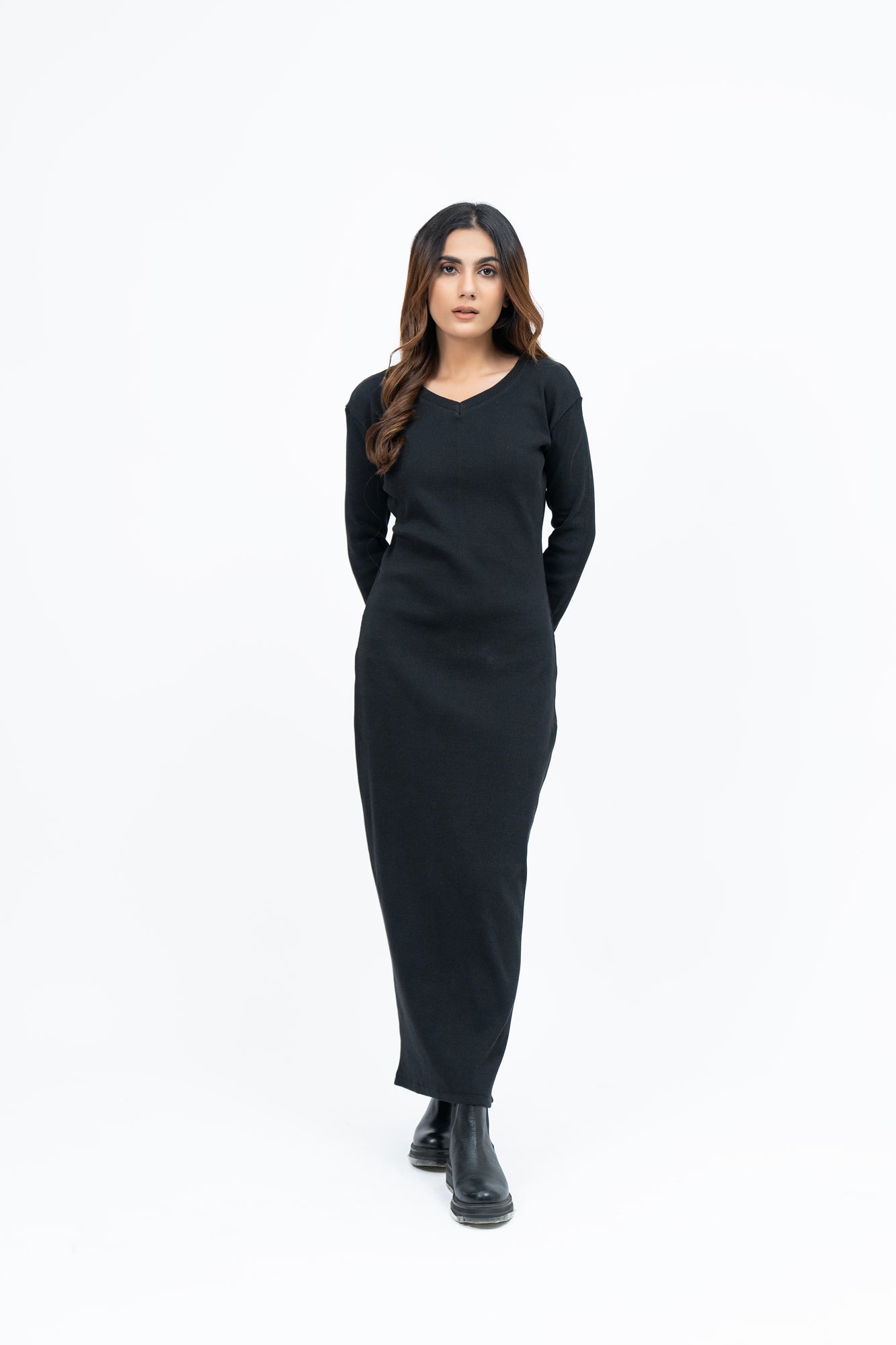 V Neck Bodycon Dress Black – Nine Ninety Nine