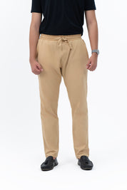 Men's Linen Pant with Drawstring - Khaki