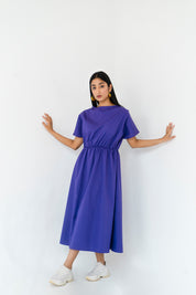 Elastic Waist Dress - Purple