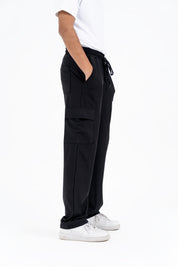 Men's Cargo Track Pants - Black