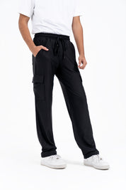 Men's Cargo Track Pants - Black