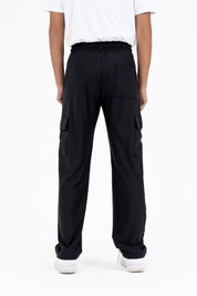 Men's Cargo Track Pants - Black