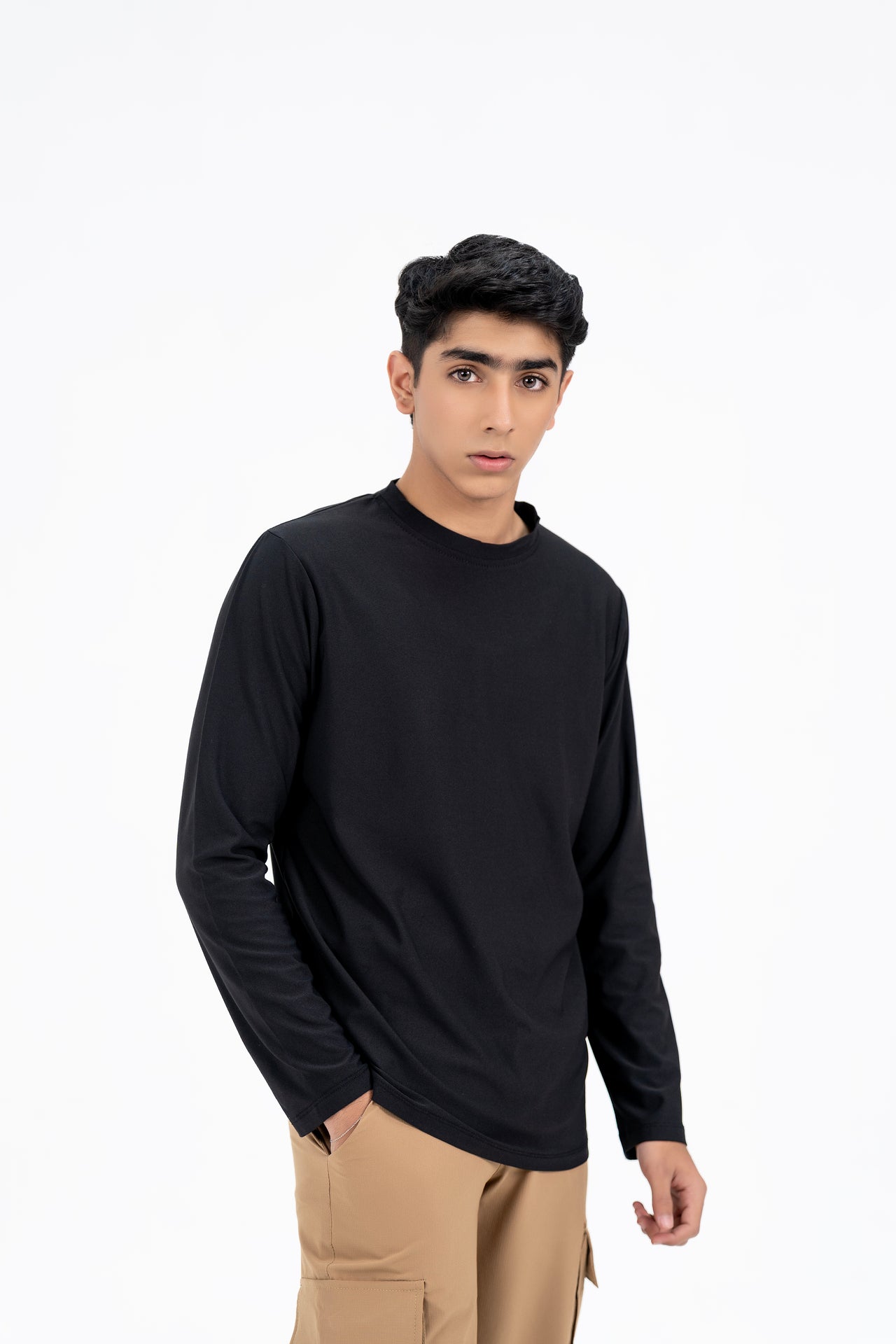 Men's Full Sleeve Dri Fit T-Shirt -  Black