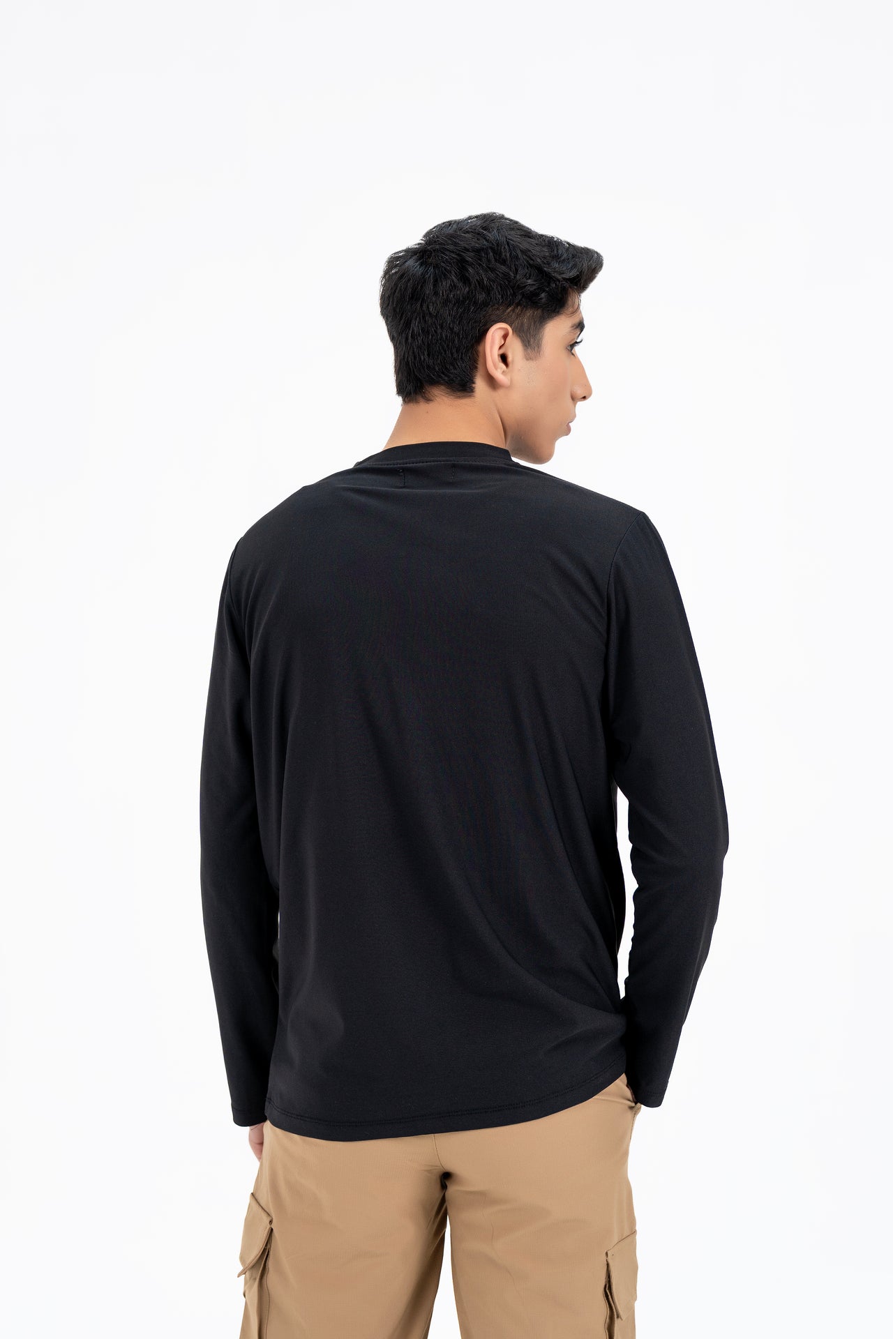 Men's Full Sleeve Dri Fit T-Shirt -  Black