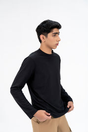 Men's Full Sleeve Dri Fit T-Shirt -  Black