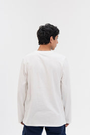 Men's Full Sleeve T-Shirt  - White