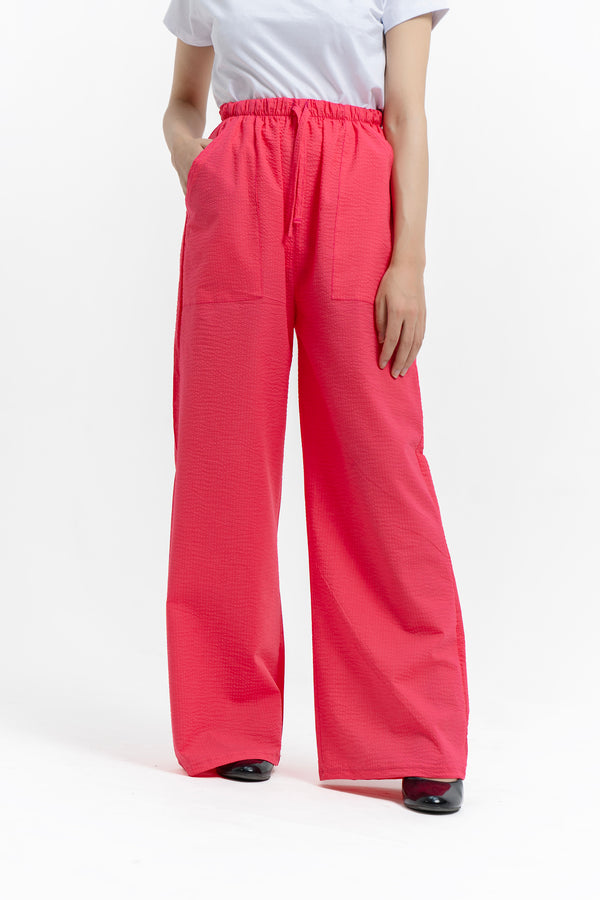 Drawstring Pant - Bright pink