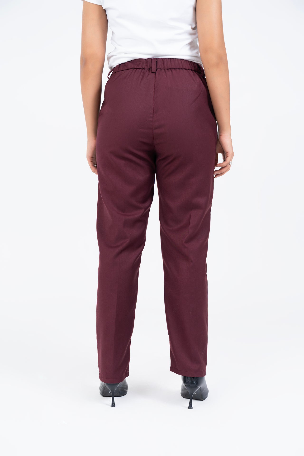 Straight Fit Suit Pant - Burgundy