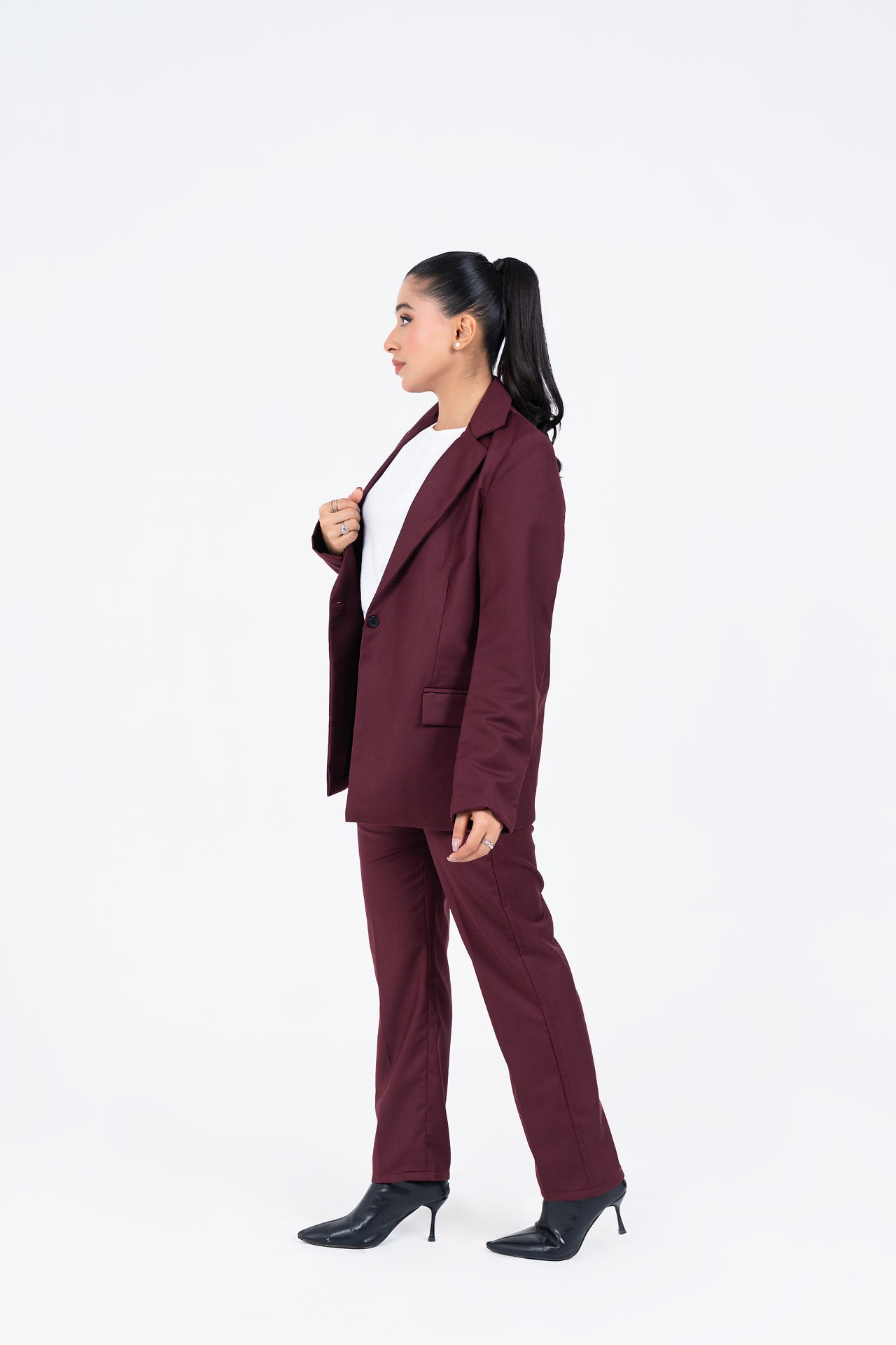 Burgundy Blazer Suit Womens Maroon Suit Red Womens Burgundy Suit
