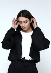 Cropped jacket - Co-ord Matching Separate - 999.com.pk  - Pakistan Fashion