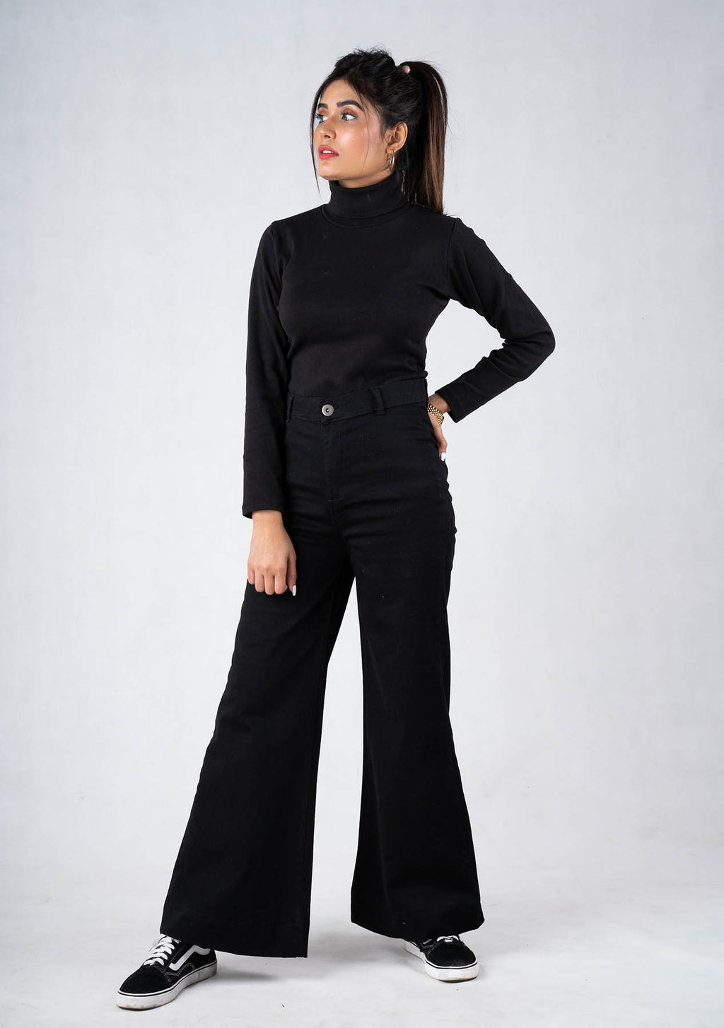 Turtleneck Top black