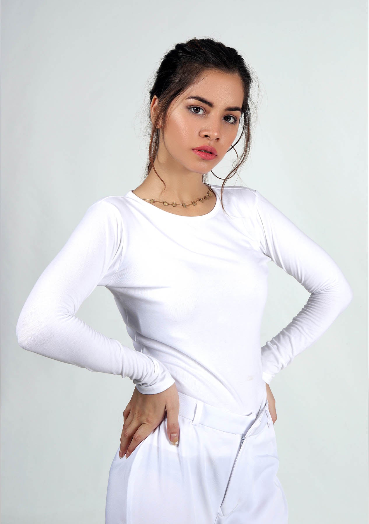 Full Sleeve T Shirt - White