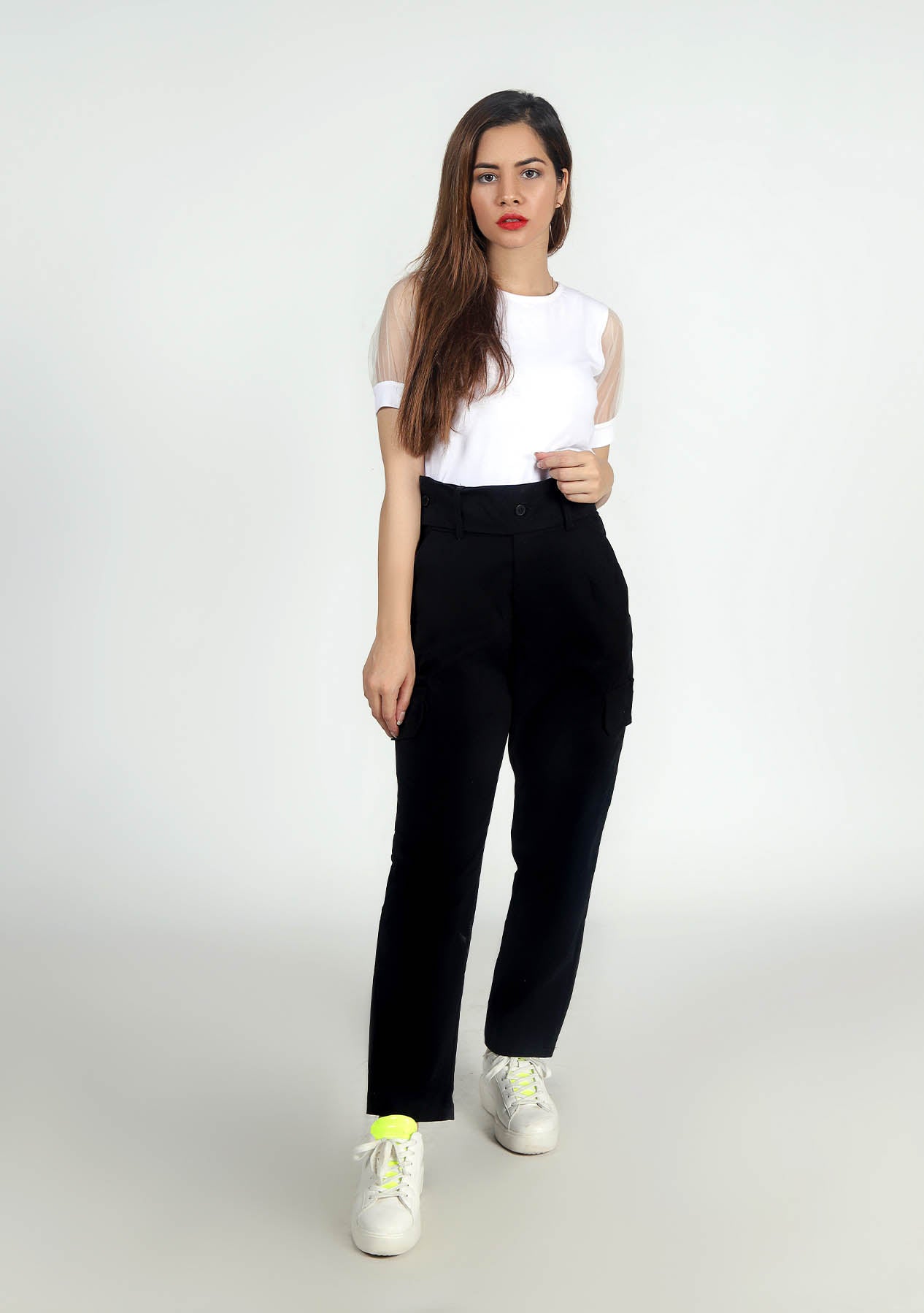Flowy Cargo Pant - Black