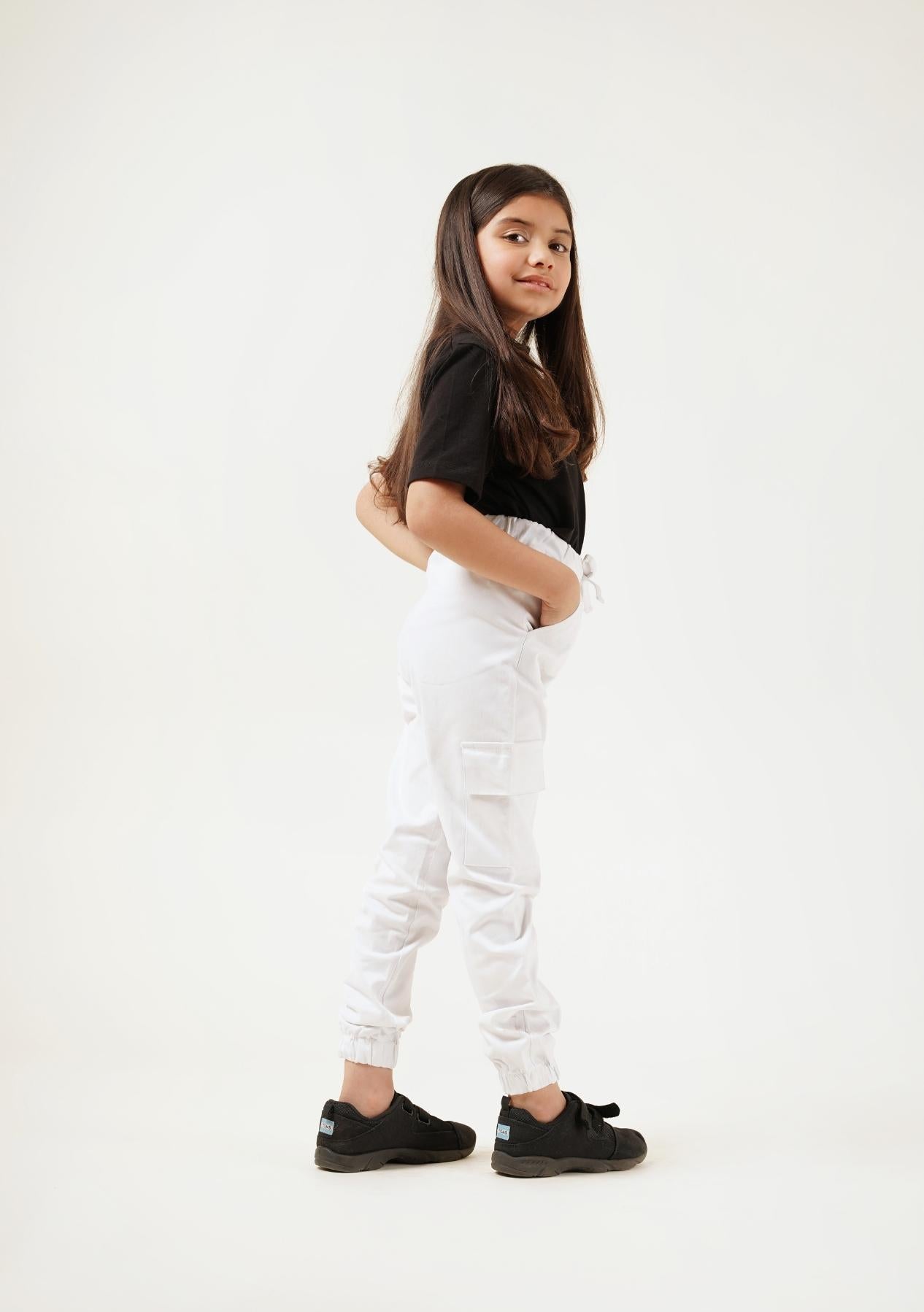 Girls Jogger Pant - White