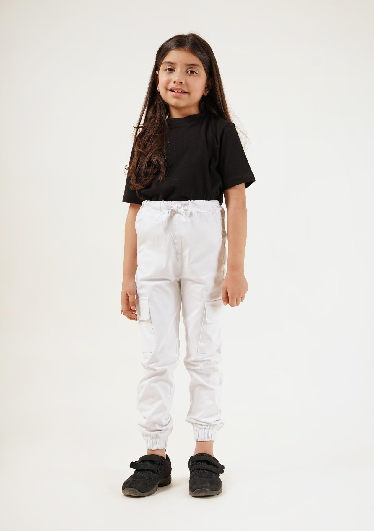 Girls Jogger Pant - White