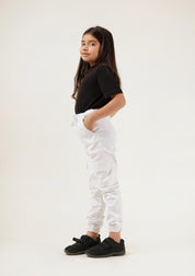 Girls Jogger Pant - White