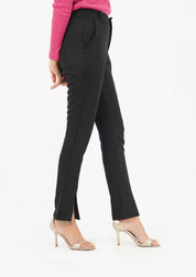 Slit Hem Pant - Black