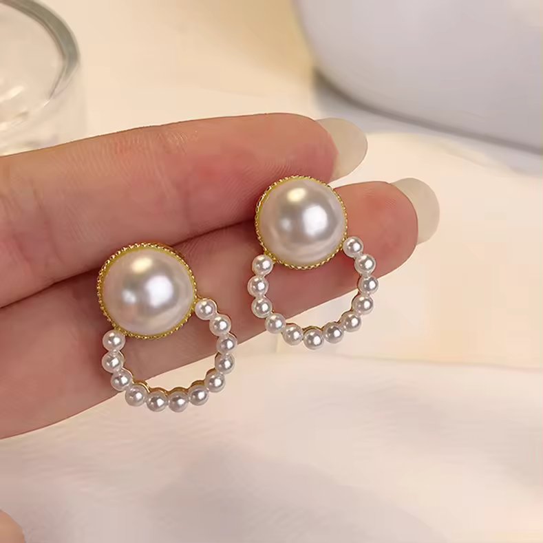 Double Pearl Studs