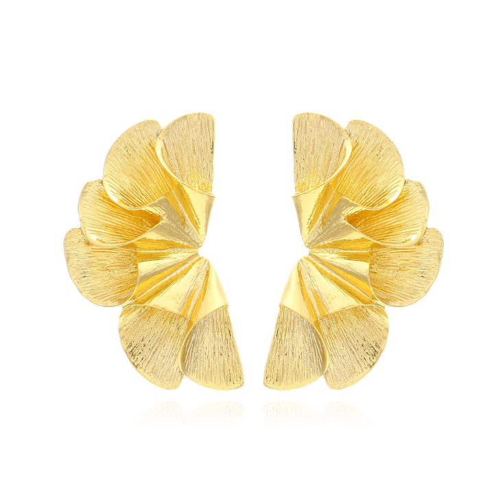 Folded Leaf Earring