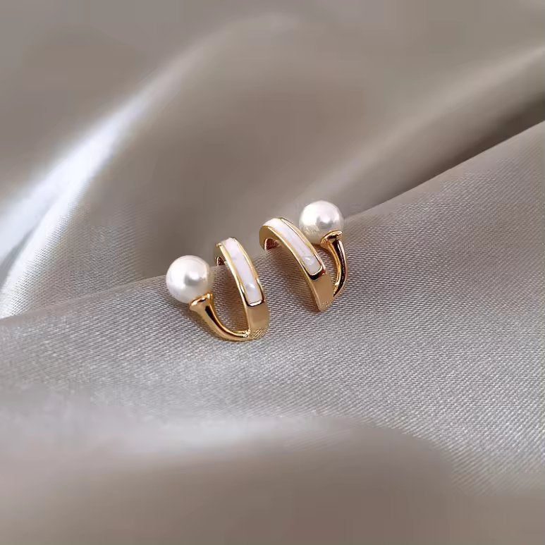 Asymmetrical and Pearl Studs