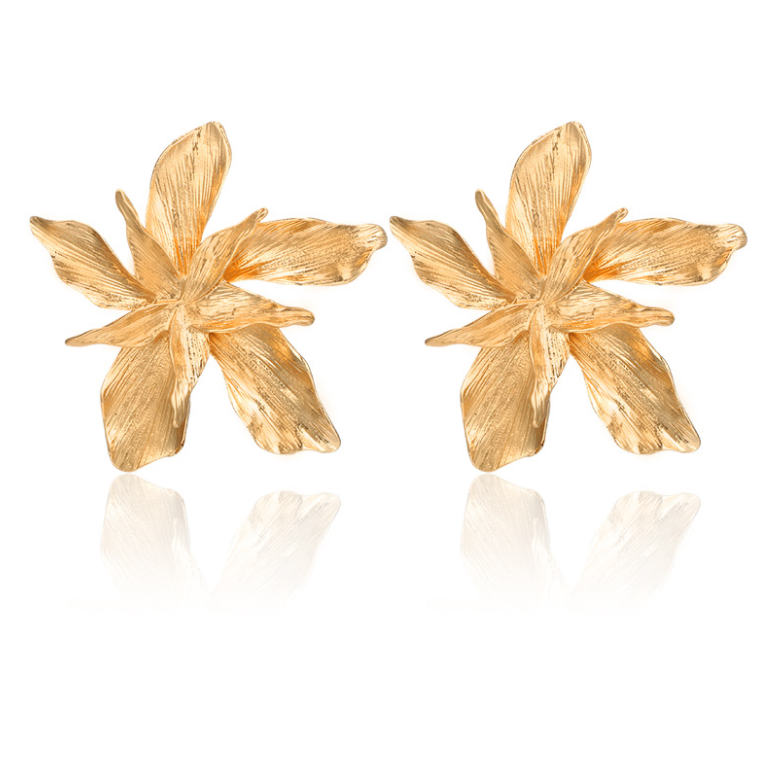 Textured Floral Earring