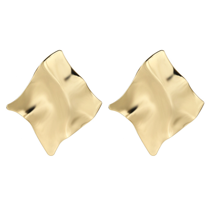 Crumpled Gold Earrings