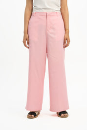 High Waisted Culotte Pant - Light Pink