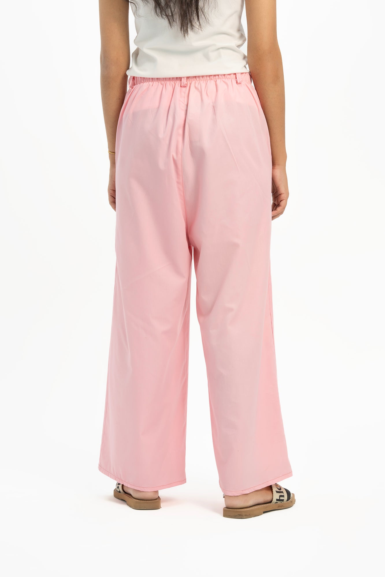 High Waisted Culotte Pant - Light Pink