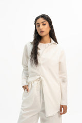 Oversized Shirt in Linen - White