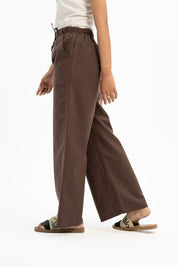 Drawstring Linen Pant - Chocolate Brown