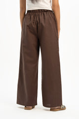 Drawstring Linen Pant - Chocolate Brown