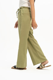 Drawstring Linen Pant - Sage Green