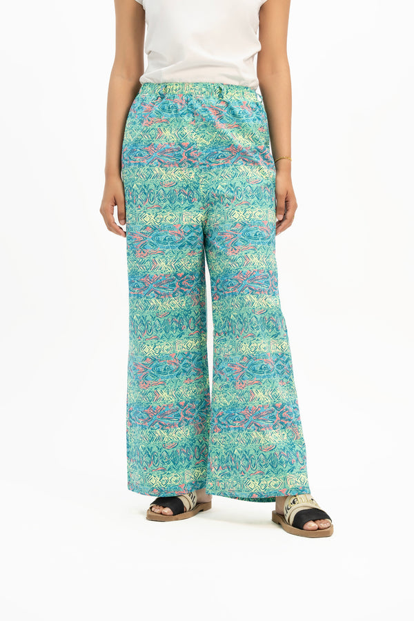 Belted Culotte Pant - Tribal Print