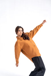 Oversized Shacket in Wool - Camel