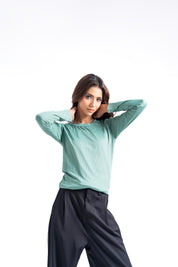 Round Neck T-Shirt - Sage Green