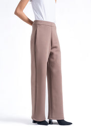 Fleece Wide Leg Pant with Pocket - Taupe