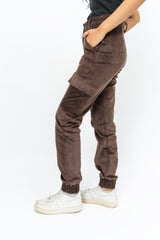 Jogger pant in Corduroy - Chocolate Brown