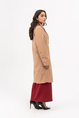 Double Breasted Wool Coat - Camel