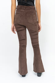 Flared Pant in Corduroy - Chocolate Brown