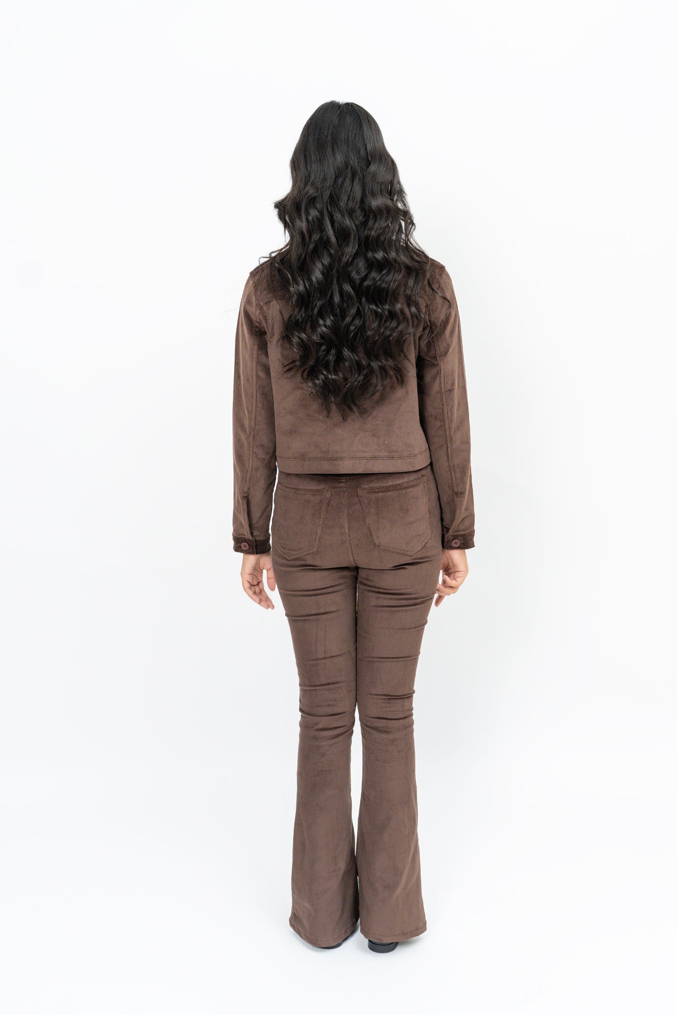 Flared Pant in Corduroy - Chocolate Brown