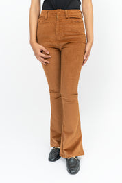 Flared Pant in Corduroy - Brown