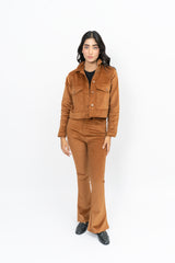 Flared Pant in Corduroy - Brown