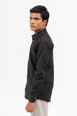 Men's Regular Fit Full Sleeve Shirt - Black